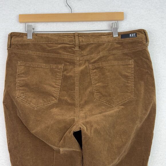 Kut From The Kloth Diana Fab Ab Skinny Corduroy Pants Brown 16P Petite High Rise - Picture 7 of 15